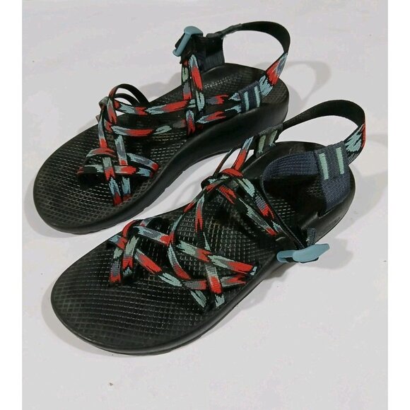 Chaco ZX2 Classic Sandals Size 11 Black Blue Aztec Hike Water Active Buckle - Picture 1 of 8
